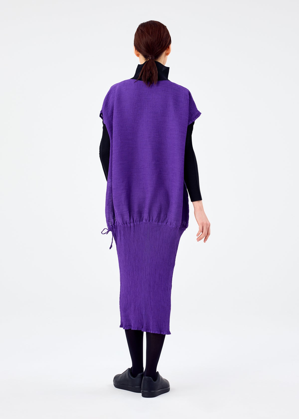 BALLOON SEE-THROUGH CREPE、ウィメンズ_ワンピース、着用画像2