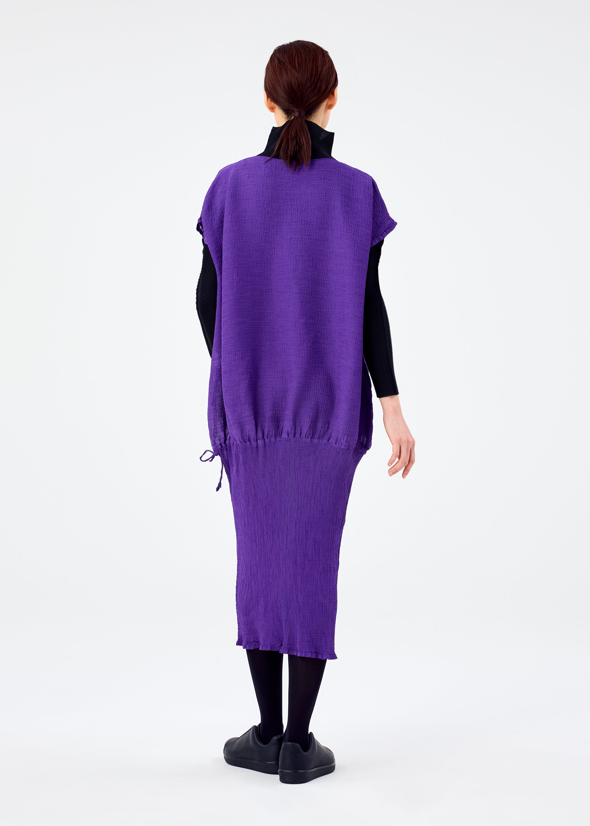 BALLOON SEE-THROUGH CREPE、ウィメンズ_ワンピース、着用画像2