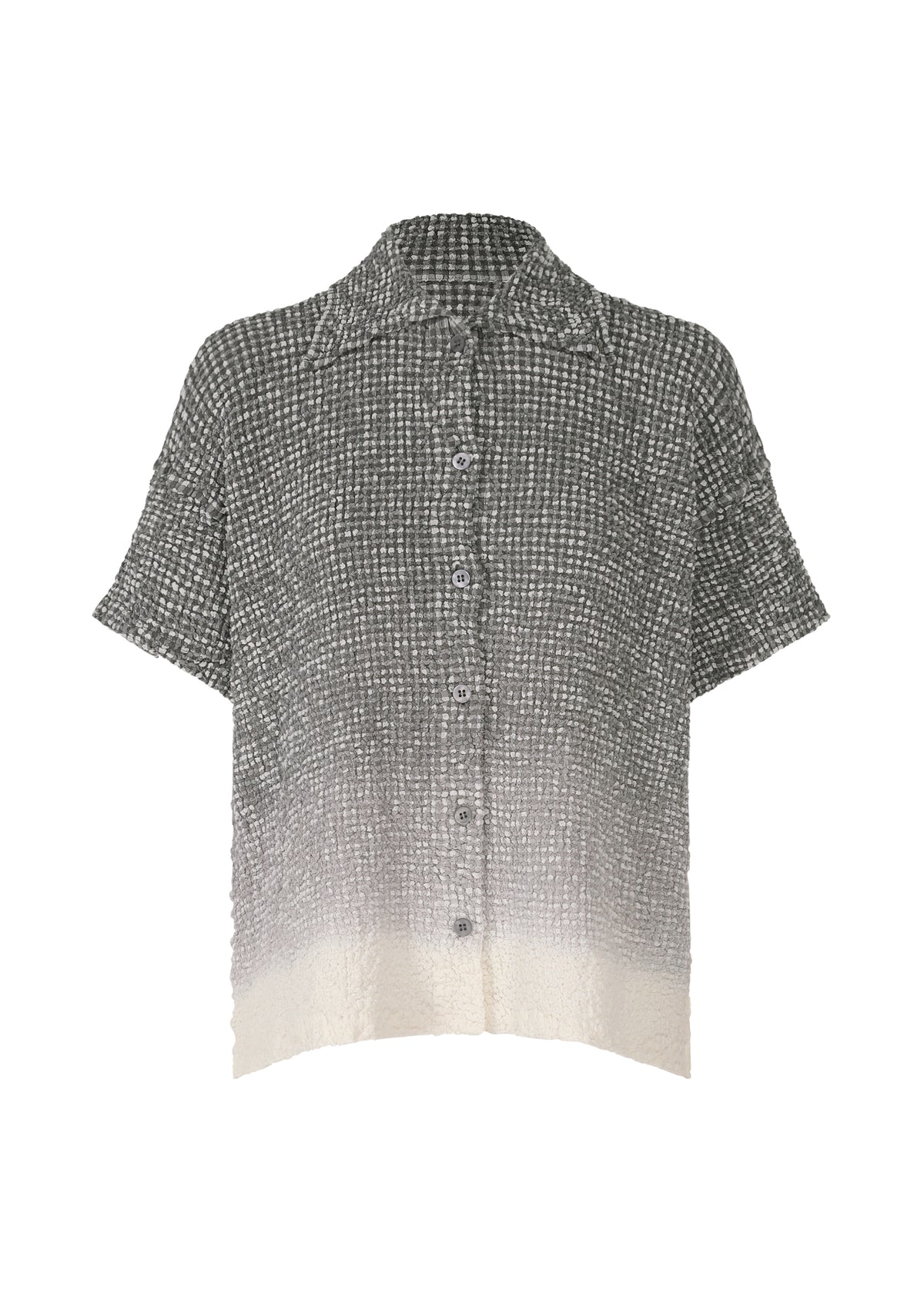 GRADATION GINGHAM CHECK CAULIFLOWER、ウィメンズ_トップス_トップ、グレー