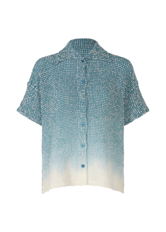 GRADATION GINGHAM CHECK CAULIFLOWER、ウィメンズ_トップス_トップ、ブルー