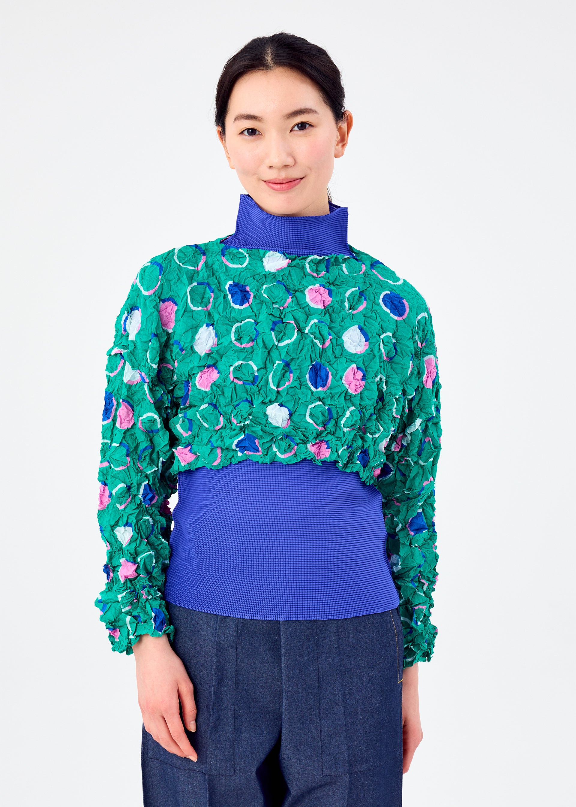 TIME CIRCLE MERINGUE TOP、ウィメンズ_トップス_トップ、着用画像1