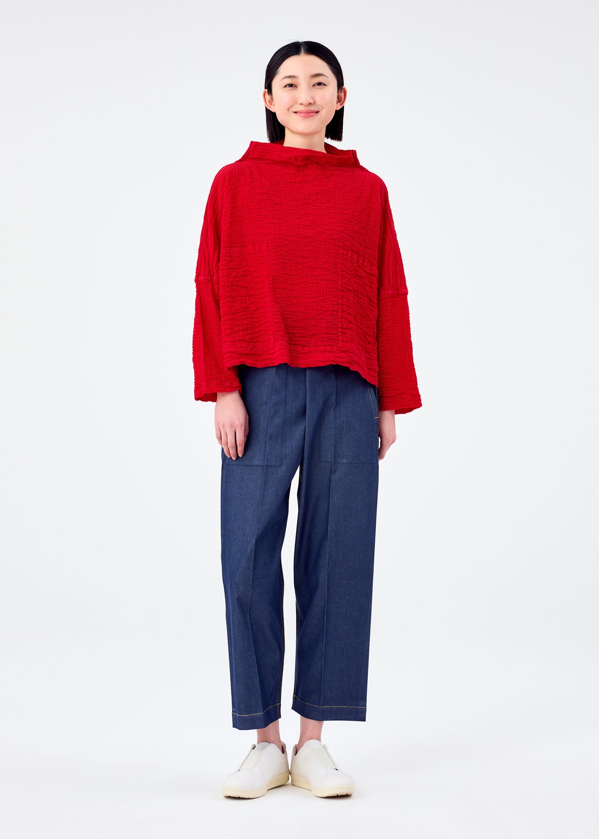 STRIPE FLOCKY CAULIFLOWER、ウィメンズ_トップス_トップ、着用画像3