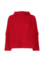 STRIPE FLOCKY CAULIFLOWER、ウィメンズ_トップス_トップ、レッド