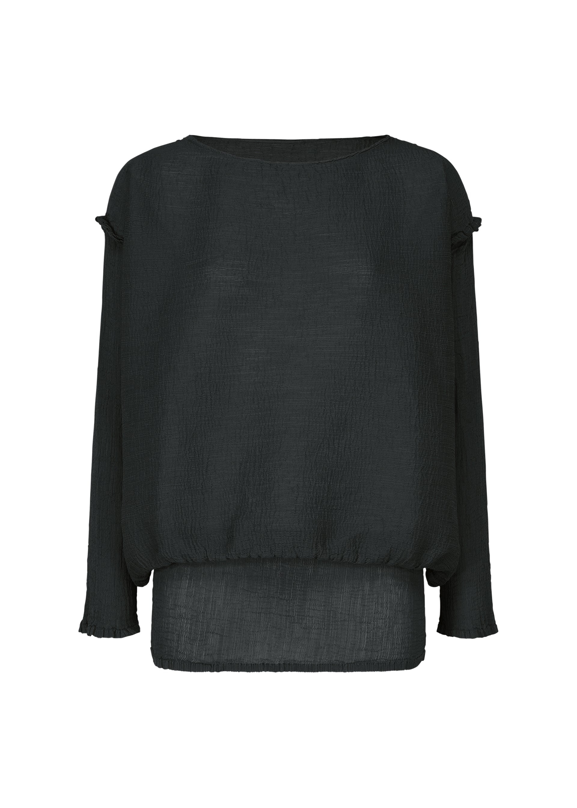 BALLOON SEE-THROUGH CREPE、ウィメンズ_トップス_トップ、ブラック