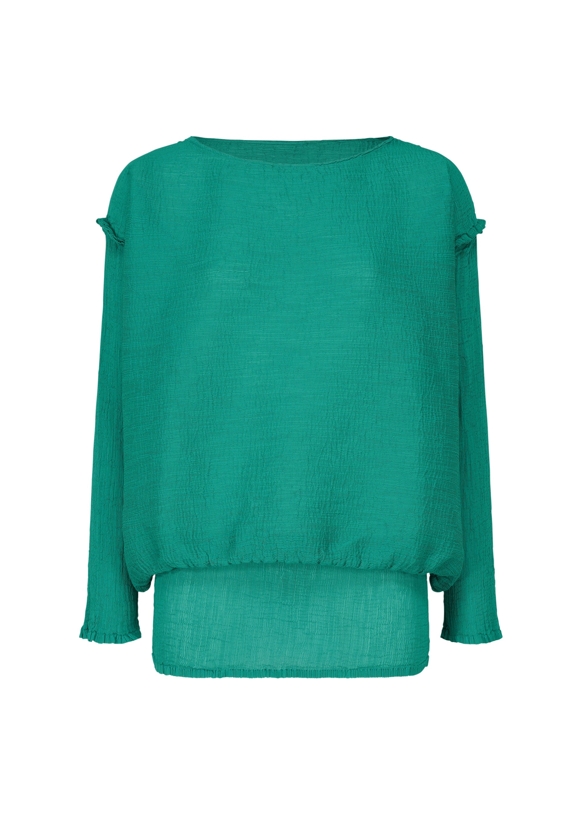 BALLOON SEE-THROUGH CREPE、ウィメンズ_トップス_トップ、グリーン