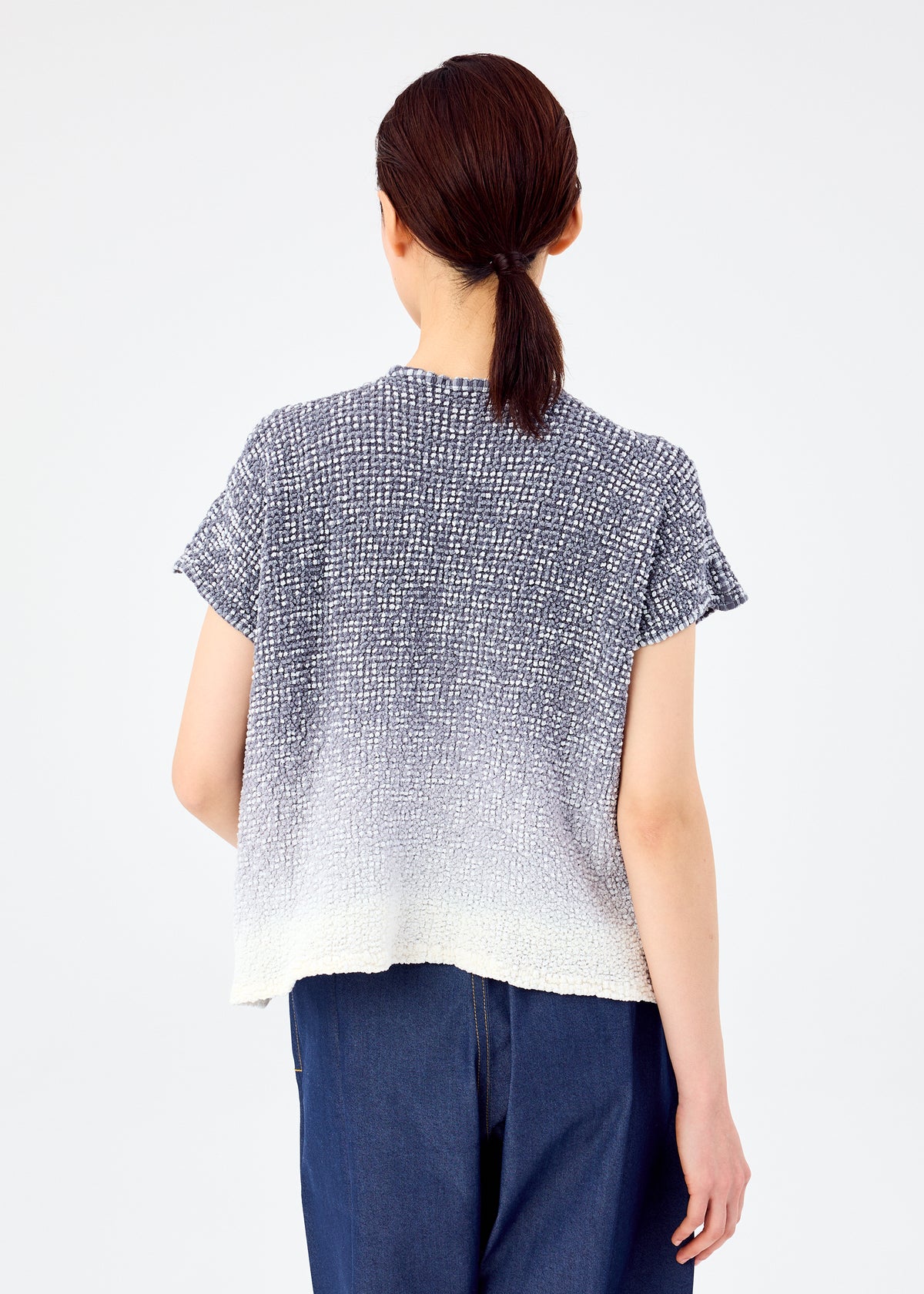 GRADATION GINGHAM CHECK CAULIFLOWER、ウィメンズ_トップス_トップ、着用画像2