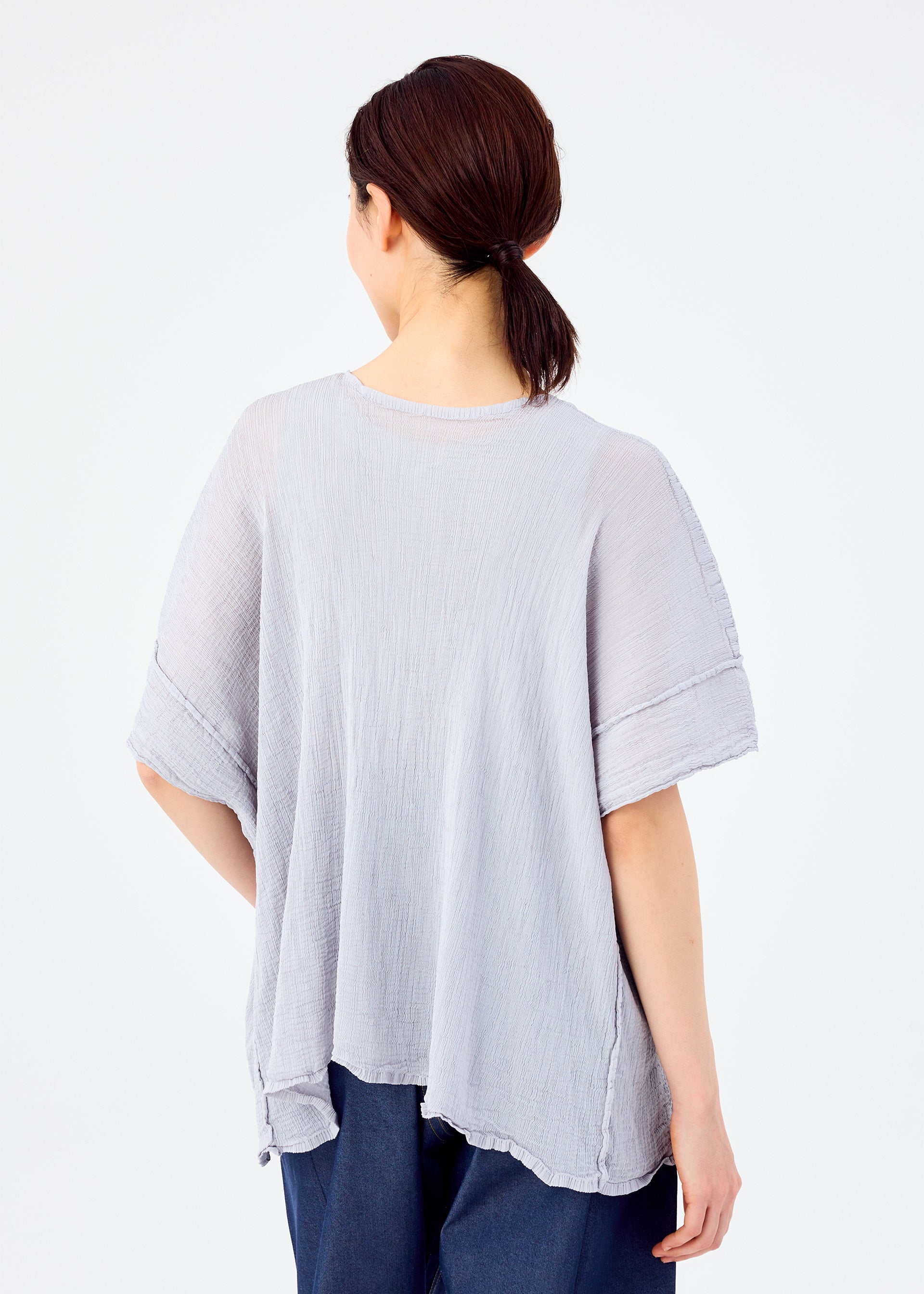 SQUARE SEE-THROUGH CREPE、ウィメンズ_トップス_トップ、着用画像2
