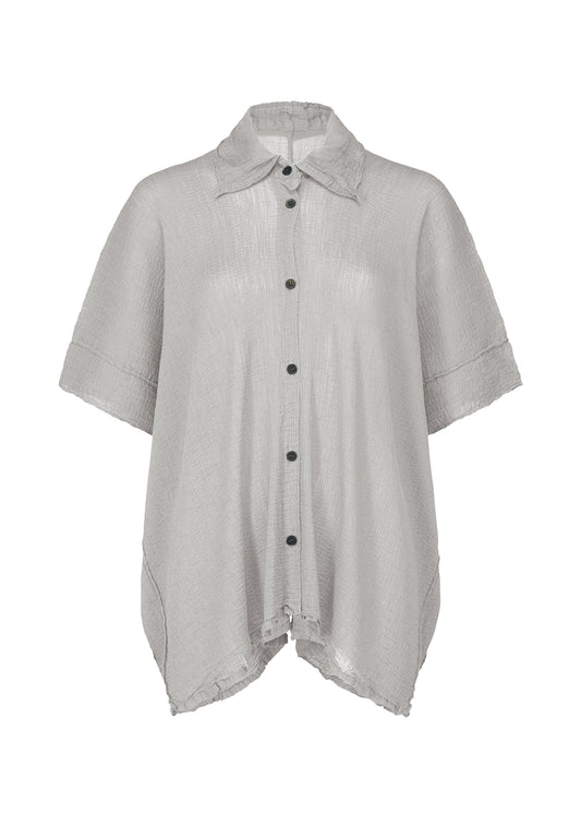 SQUARE SEE-THROUGH CREPE、ウィメンズ_トップス_カーディガン、グレー