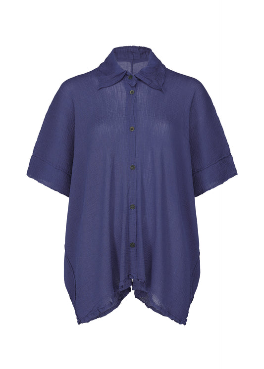 SQUARE SEE-THROUGH CREPE、ウィメンズ_トップス_カーディガン、ブルー