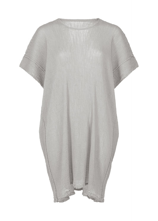 SQUARE SEE-THROUGH CREPE、ウィメンズ_トップス_チュニック、グレー
