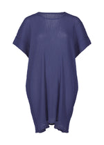 SQUARE SEE-THROUGH CREPE、ウィメンズ_トップス_チュニック、ブルー