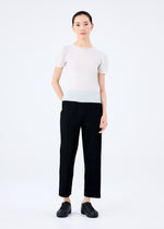 FINE KNIT PLEATS BLACK、ウィメンズ_パンツ、着用画像1