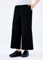 FINE KNIT PLEATS BLACK、ウィメンズ_パンツ、着用画像3