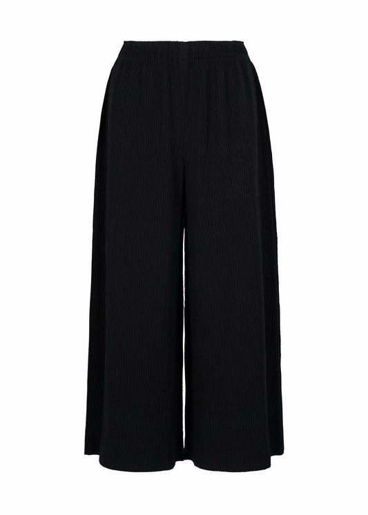 FINE KNIT PLEATS BLACK、ウィメンズ_パンツ、ブラック