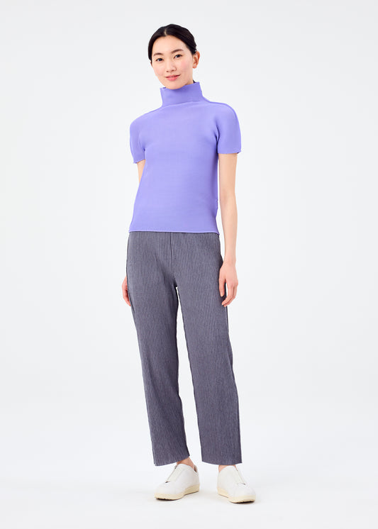 MIX FINE KNIT PLEATS BOTTOM、ウィメンズ_パンツ、着用画像1