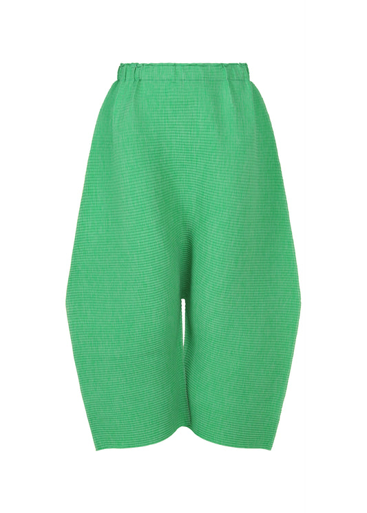 MIX FINE KNIT PLEATS BOTTOM、ウィメンズ_パンツ、グリーン