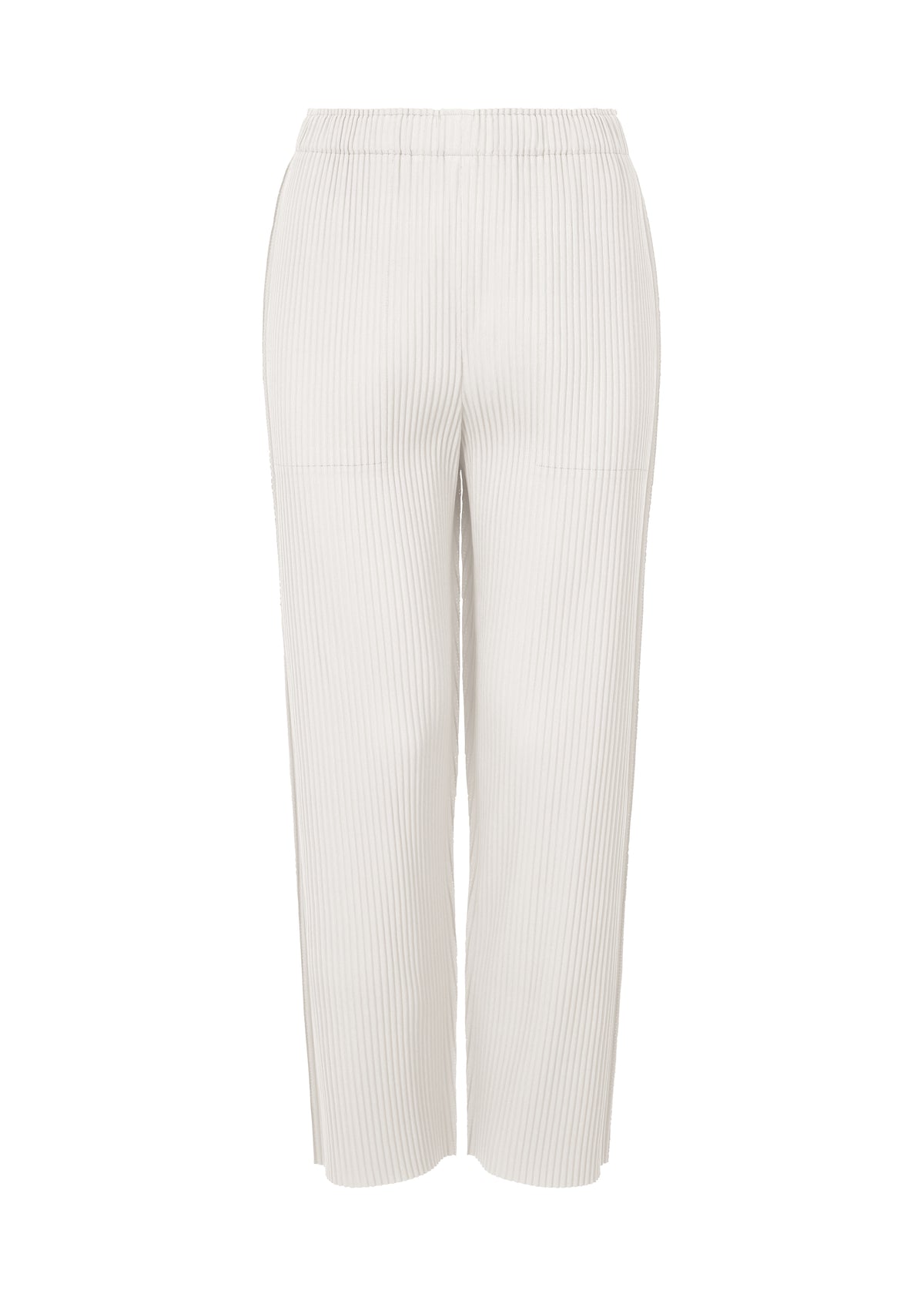 FINE KNIT PLEATS COLOR 1、ウィメンズ_パンツ、ホワイト