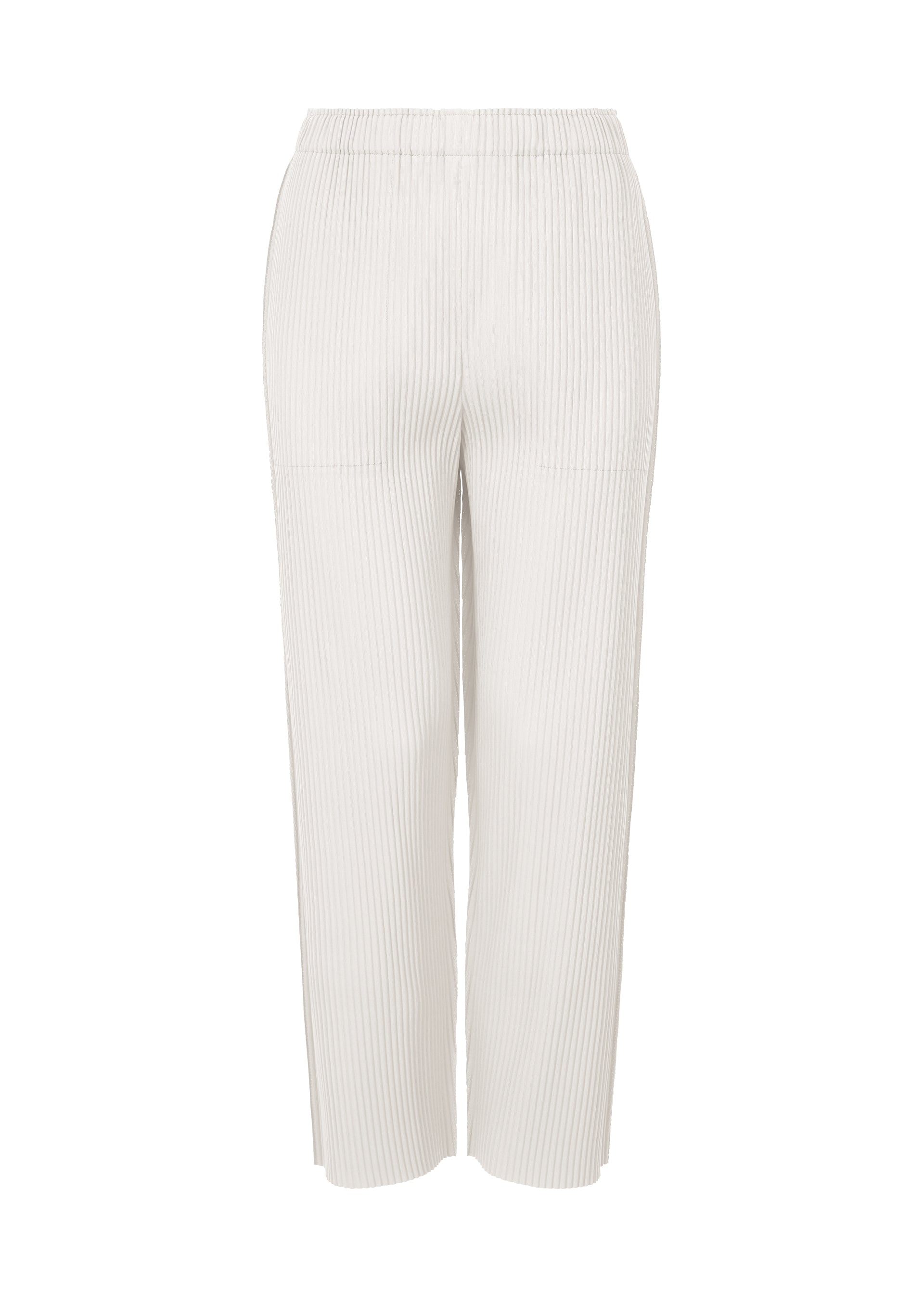 FINE KNIT PLEATS COLOR 1、ウィメンズ_パンツ、ホワイト