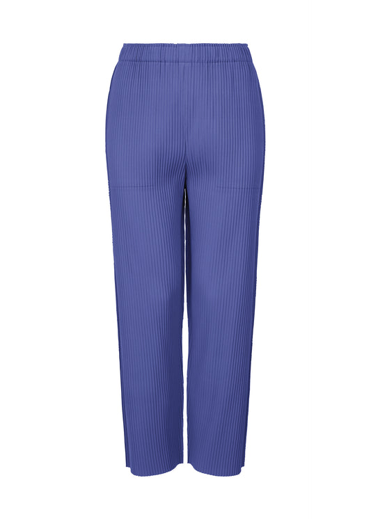 FINE KNIT PLEATS COLOR 1、ウィメンズ_パンツ、ブルー