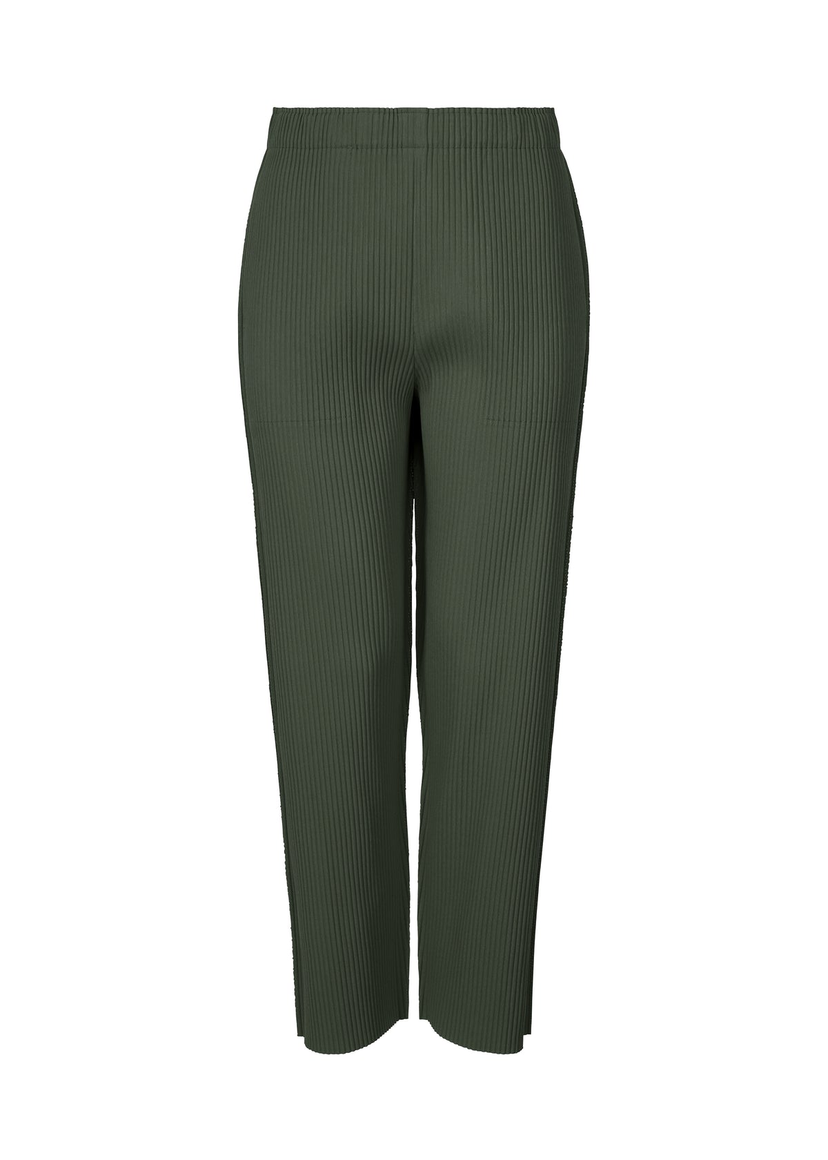 FINE KNIT PLEATS COLOR 2、ウィメンズ_パンツ、カーキ