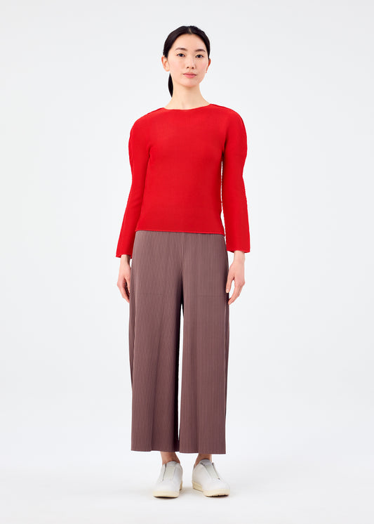 FINE KNIT PLEATS BOTTOM 2、ウィメンズ_パンツ、着用画像1