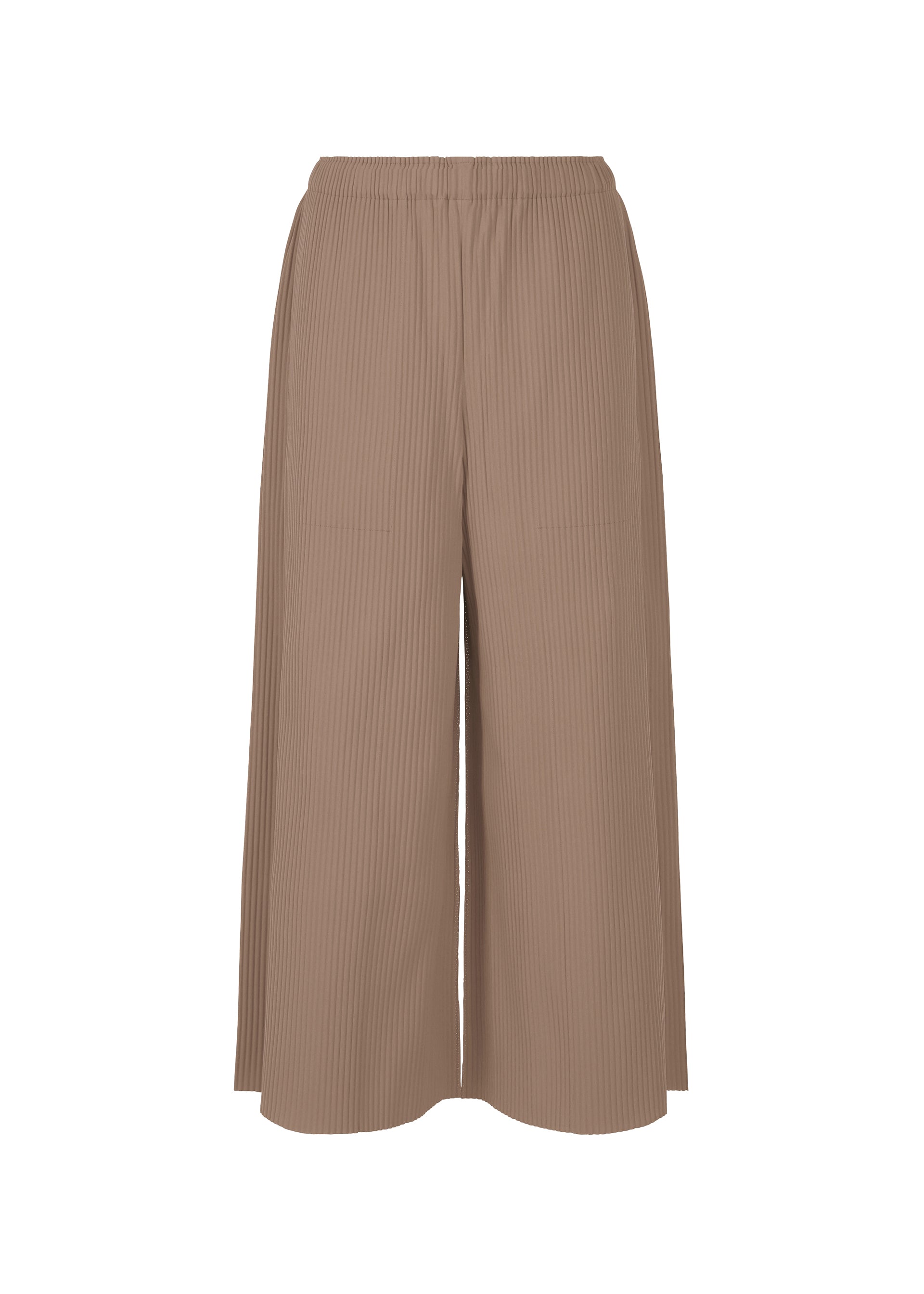FINE KNIT PLEATS BOTTOM 2、ウィメンズ_パンツ、ブラウン