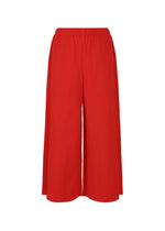 FINE KNIT PLEATS BOTTOM 2、ウィメンズ_パンツ、レッド