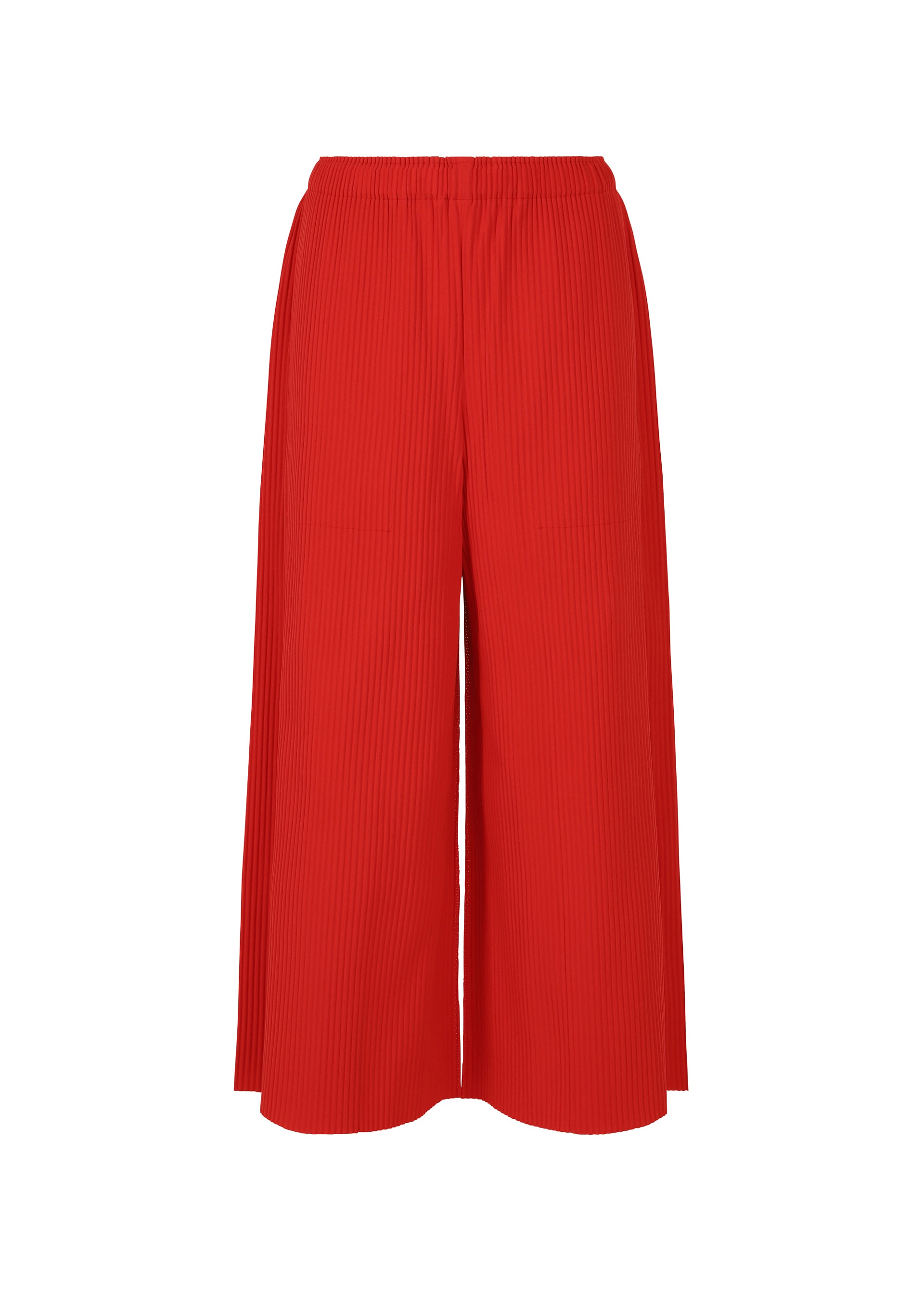 FINE KNIT PLEATS BOTTOM 2、ウィメンズ_パンツ、レッド