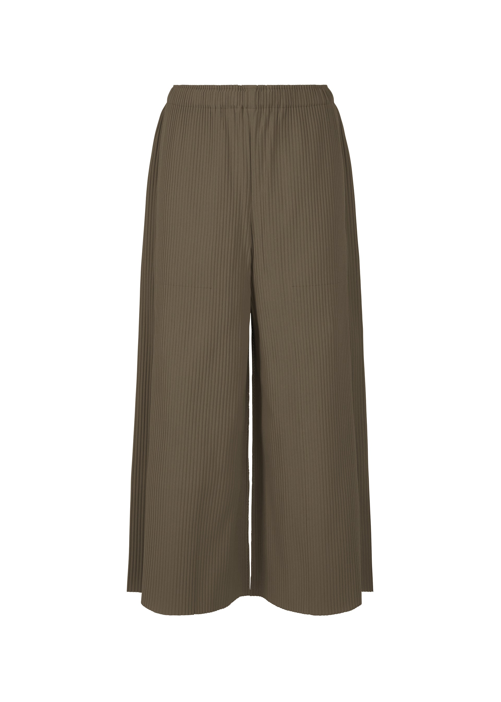 FINE KNIT PLEATS BOTTOM 2、ウィメンズ_パンツ、ブラウン