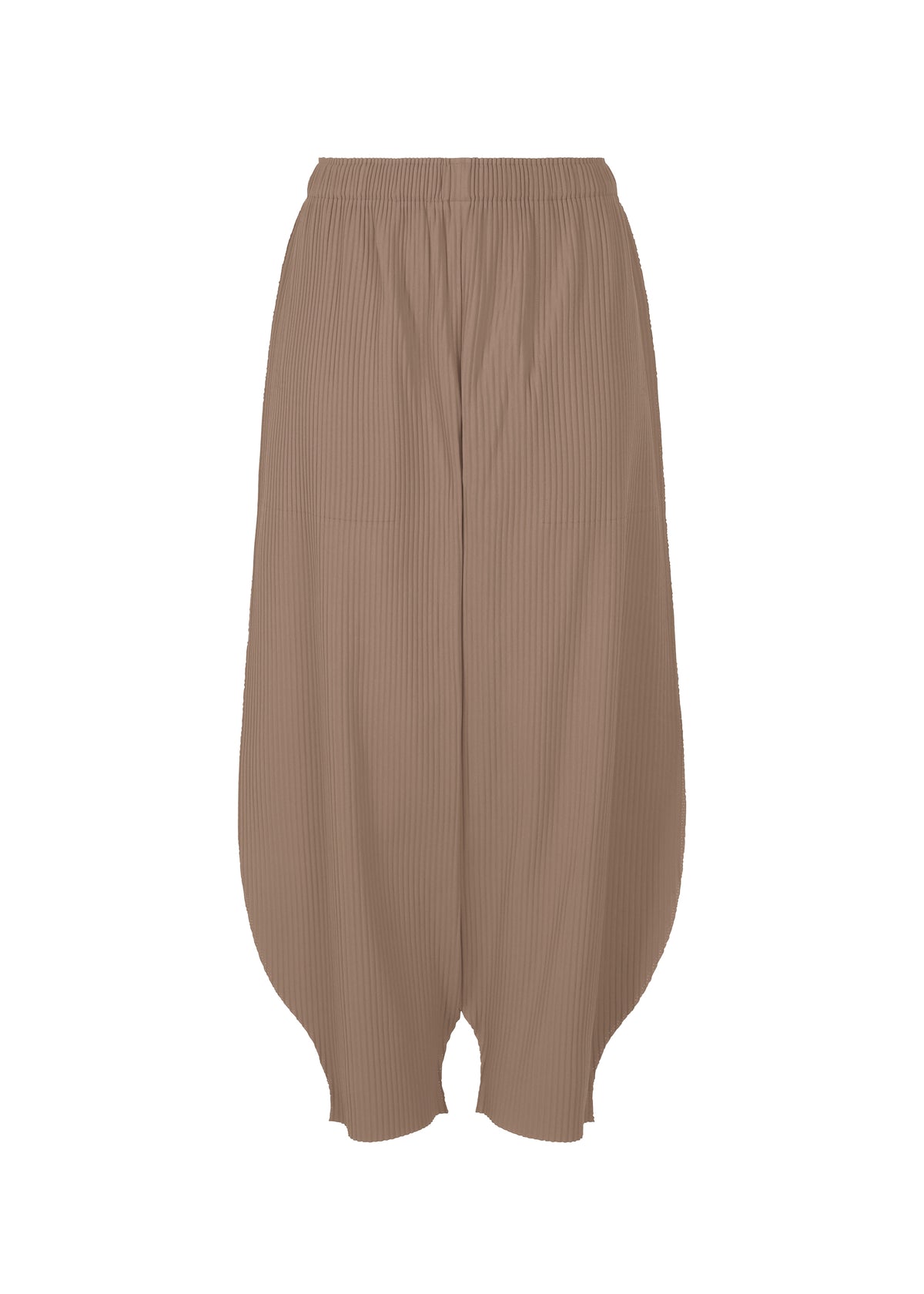 FINE KNIT PLEATS BOTTOM 2、ウィメンズ_パンツ、ブラウン