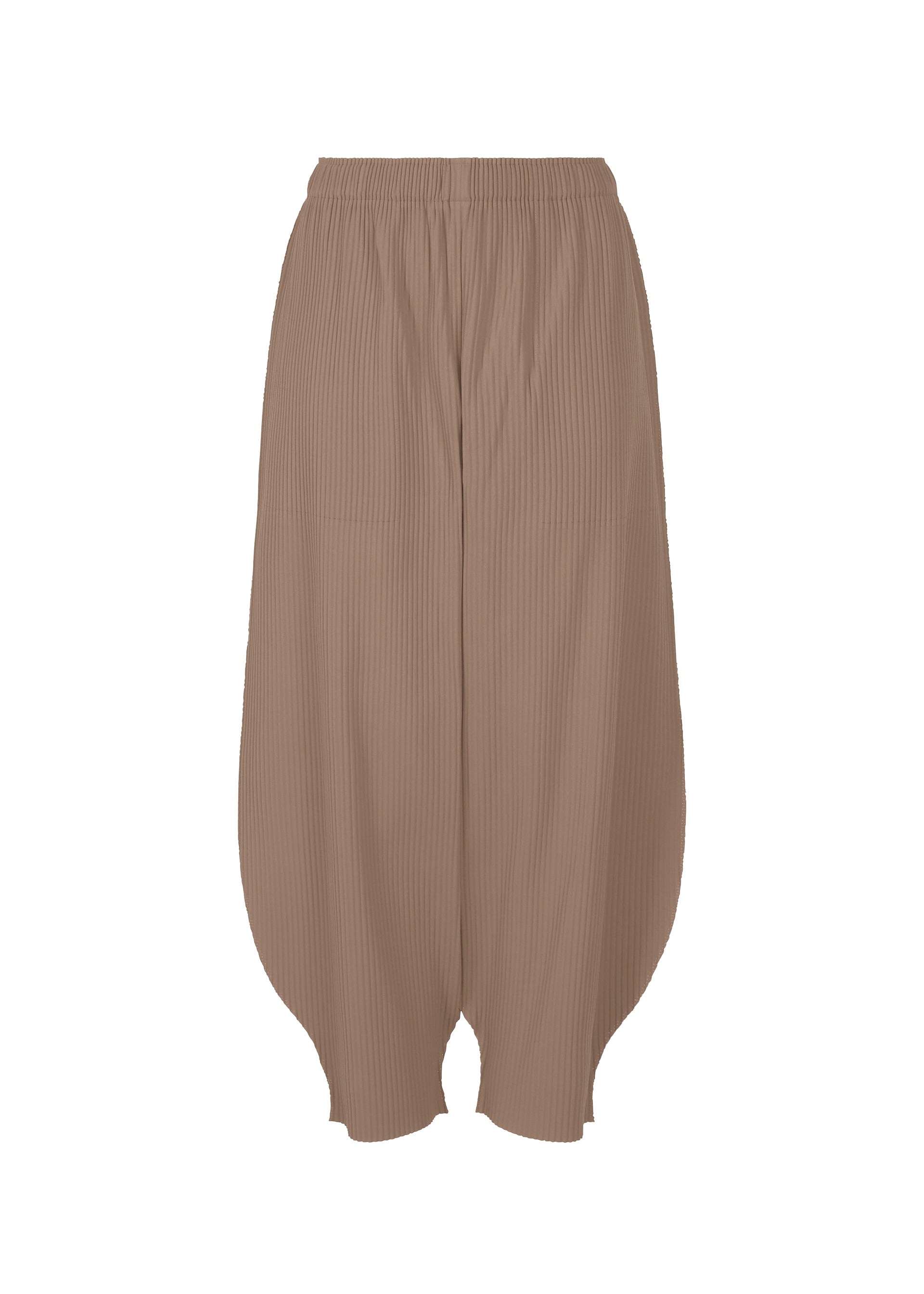 FINE KNIT PLEATS BOTTOM 2、ウィメンズ_パンツ、ブラウン
