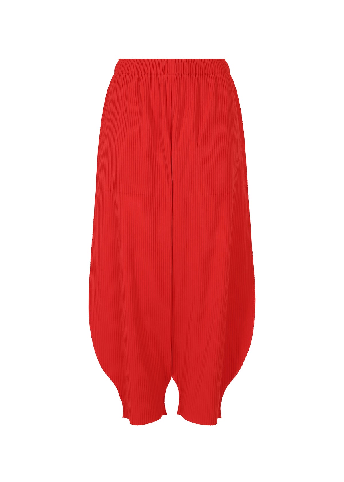 FINE KNIT PLEATS BOTTOM 2、ウィメンズ_パンツ、レッド