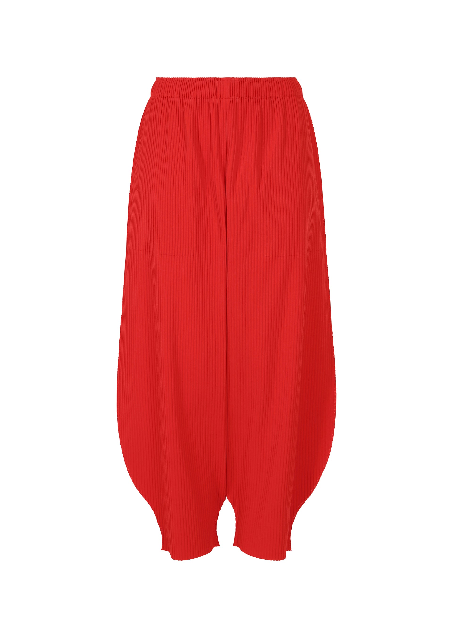 FINE KNIT PLEATS BOTTOM 2、ウィメンズ_パンツ、レッド