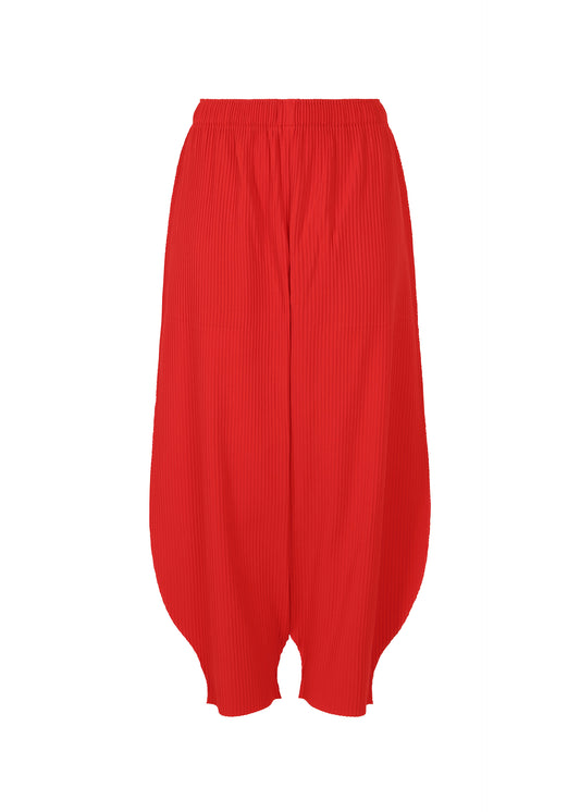 FINE KNIT PLEATS BOTTOM 2、ウィメンズ_パンツ、レッド