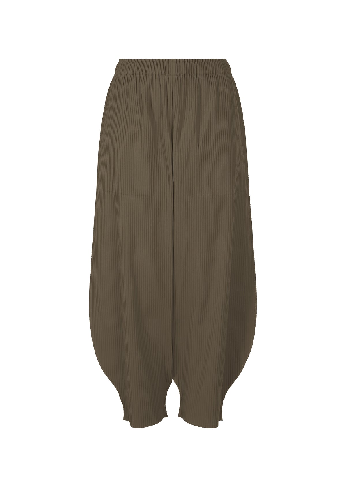FINE KNIT PLEATS BOTTOM 2、ウィメンズ_パンツ、ブラウン