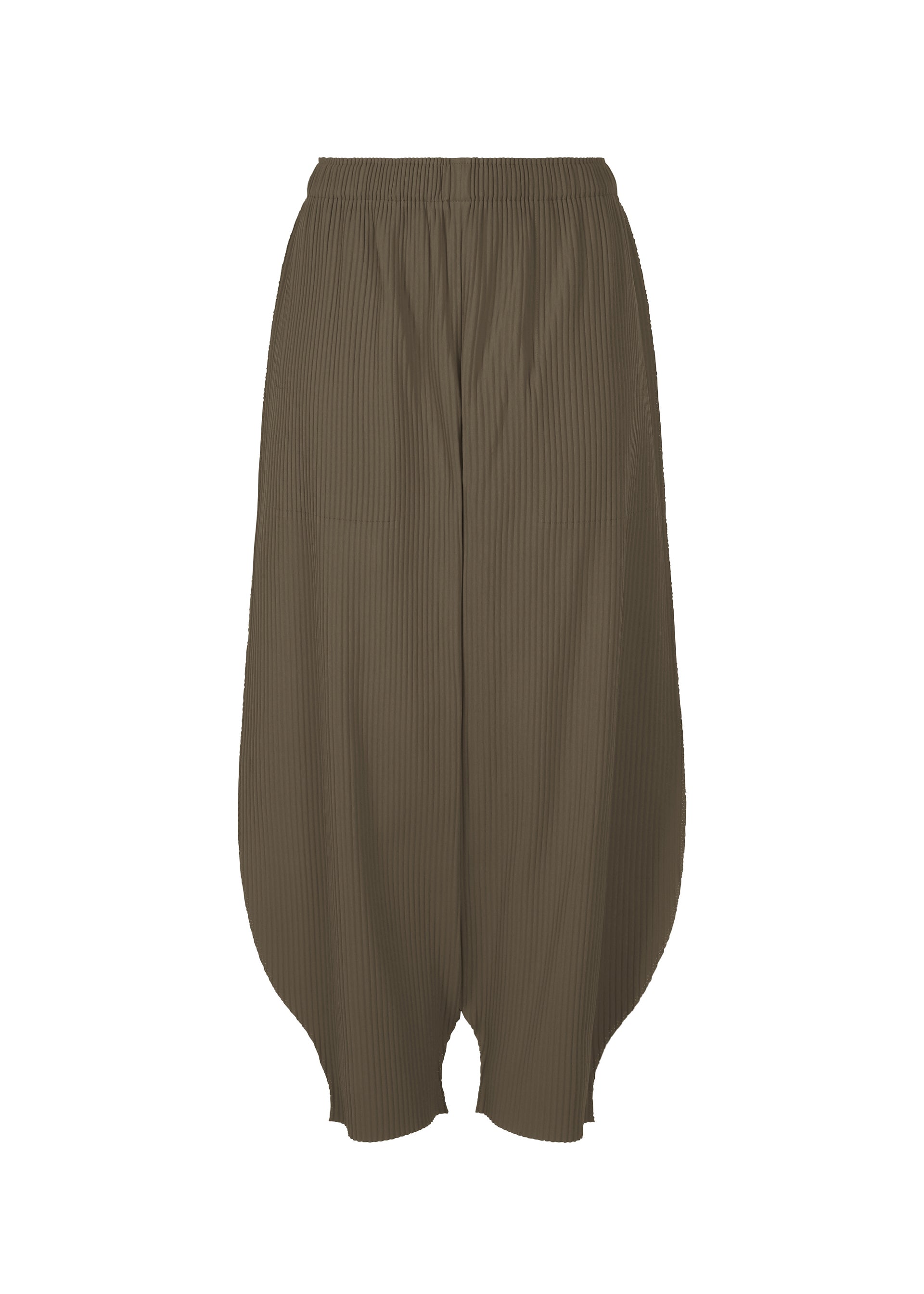 FINE KNIT PLEATS BOTTOM 2、ウィメンズ_パンツ、ブラウン