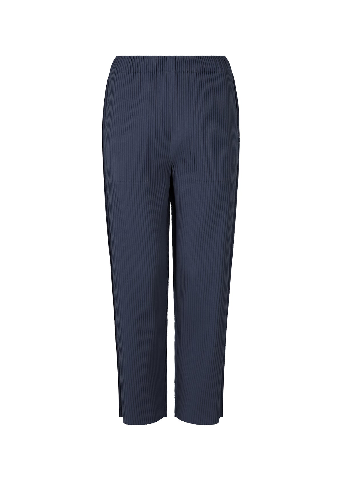 FINE KNIT PLEATS BOTTOM 3、ウィメンズ_パンツ、ネイビー