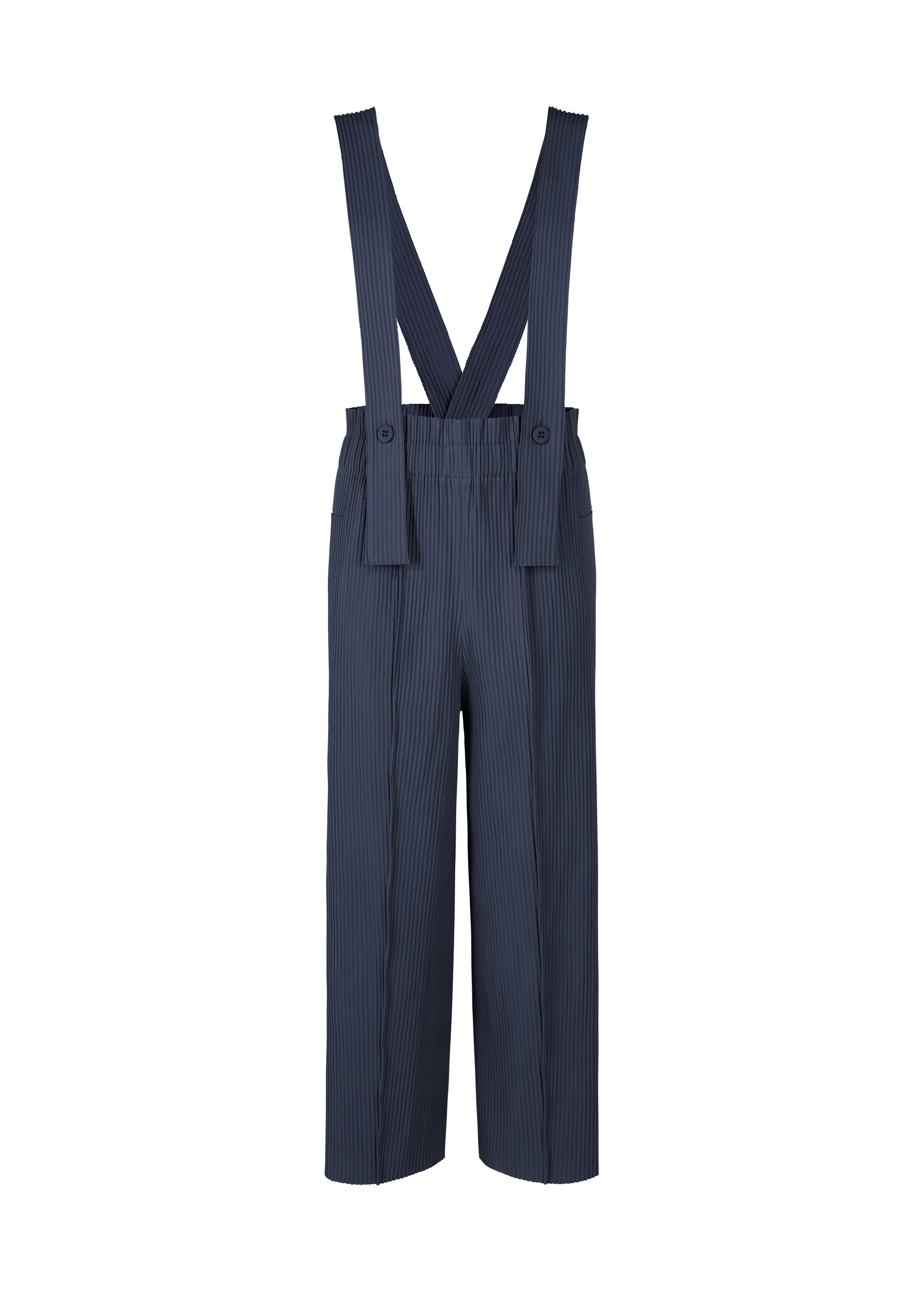 FINE KNIT PLEATS BOTTOM 3、ウィメンズ_パンツ、ネイビー