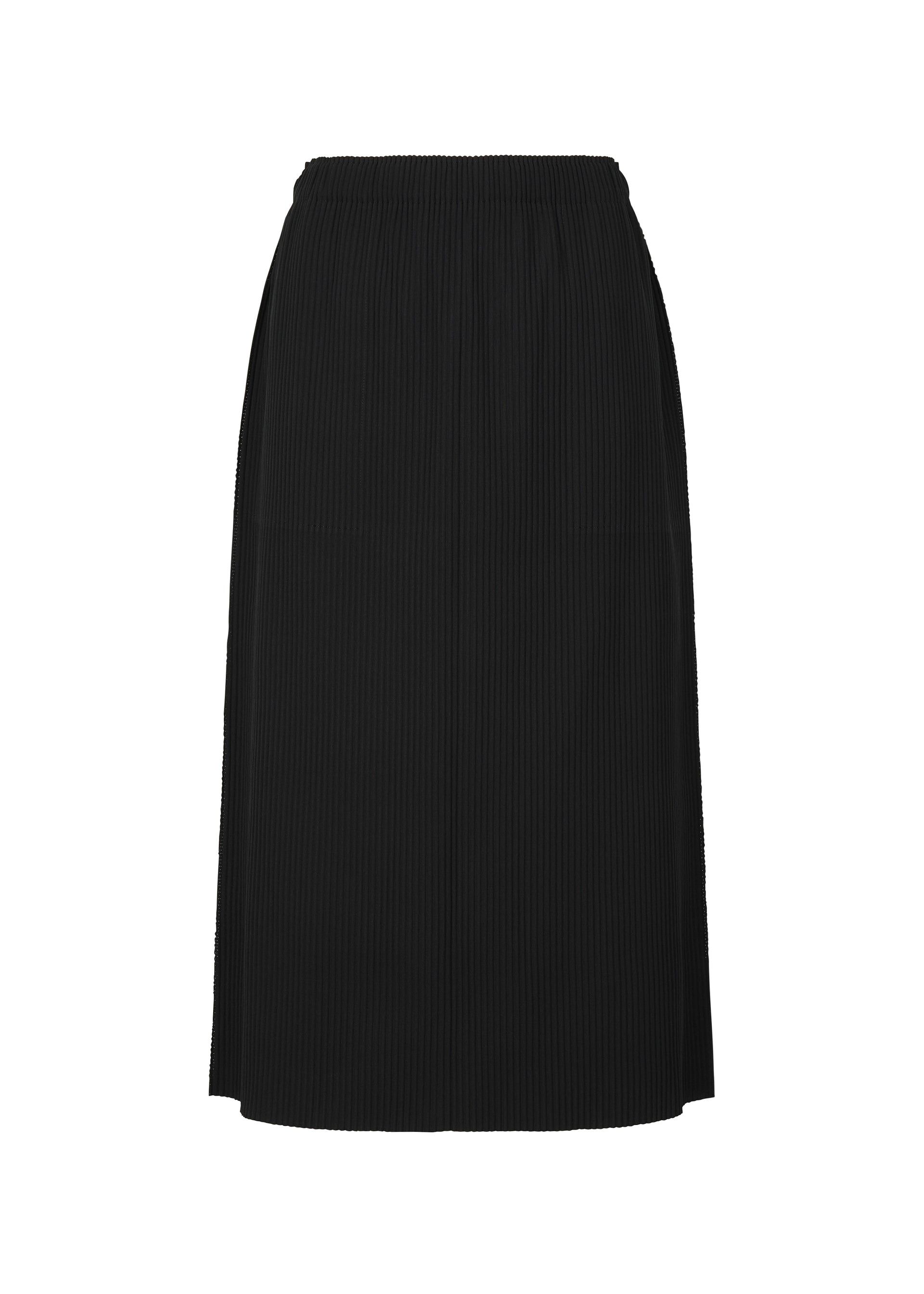 FINE KNIT PLEATS BLACK、ウィメンズ_スカート、ブラック