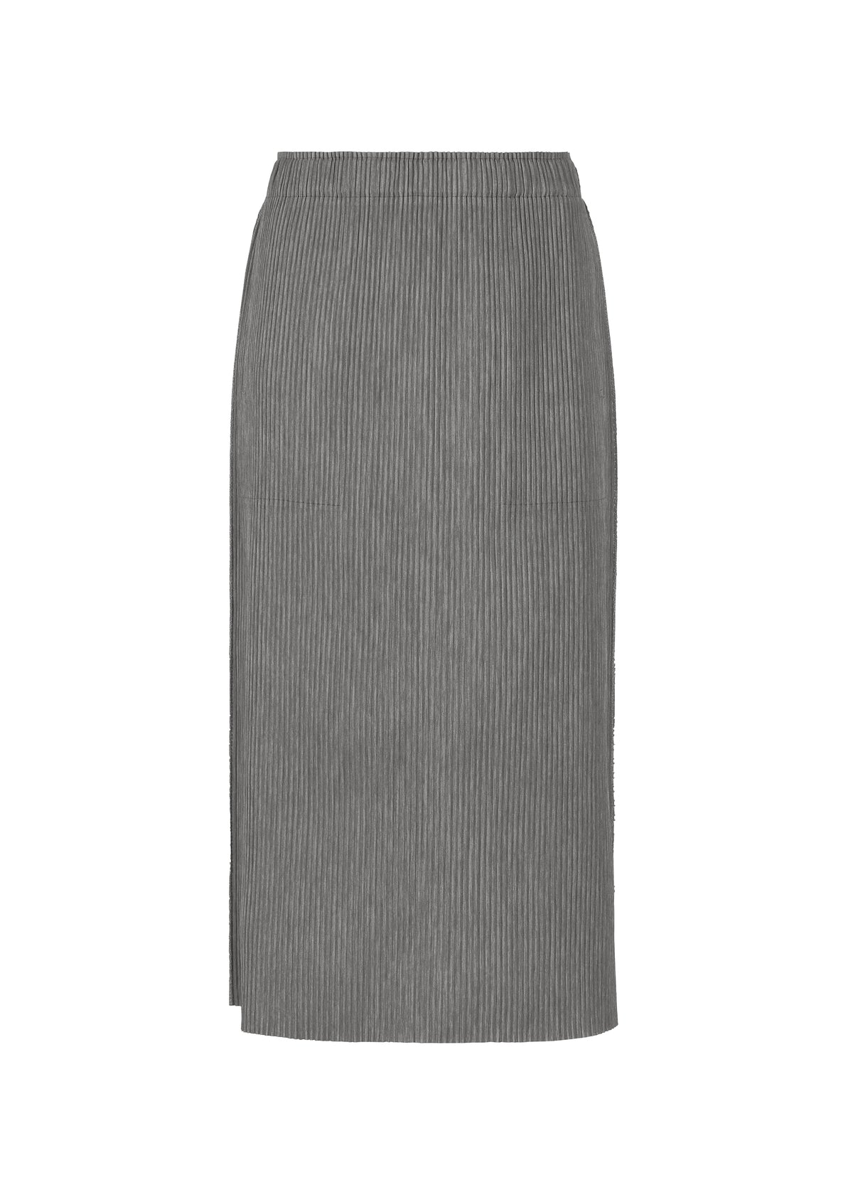 MIX FINE KNIT PLEATS BOTTOM、ウィメンズ_スカート、グレー