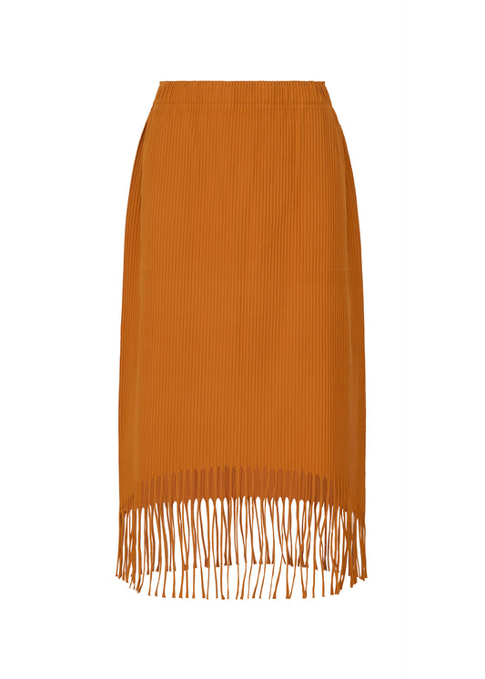 FRINGE PLEATS、ウィメンズ_スカート、オレンジ