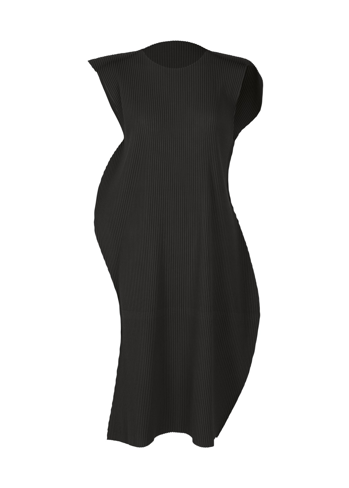 CURVE  PLEATS、ウィメンズ_ワンピース、ブラック