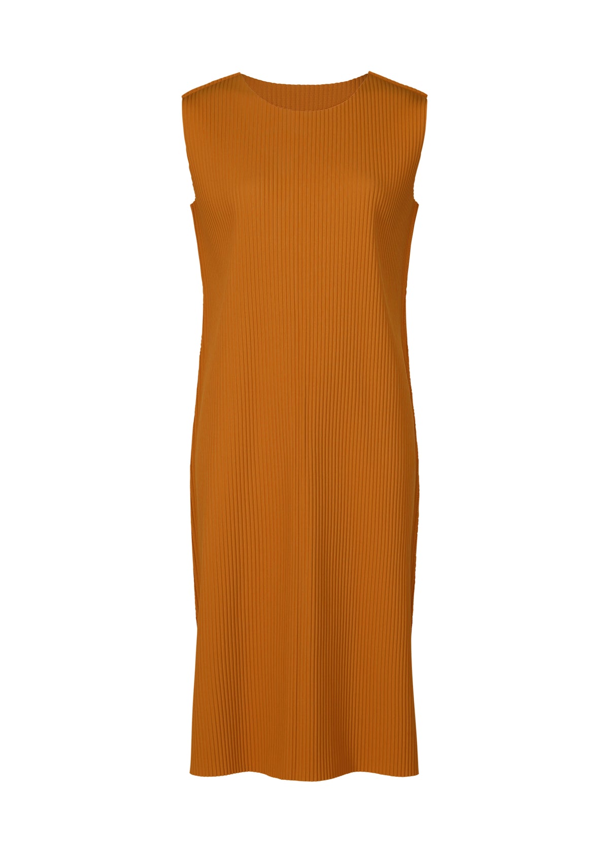 FINE KNIT PLEATS COLOR 2、ウィメンズ_ワンピース、オレンジ