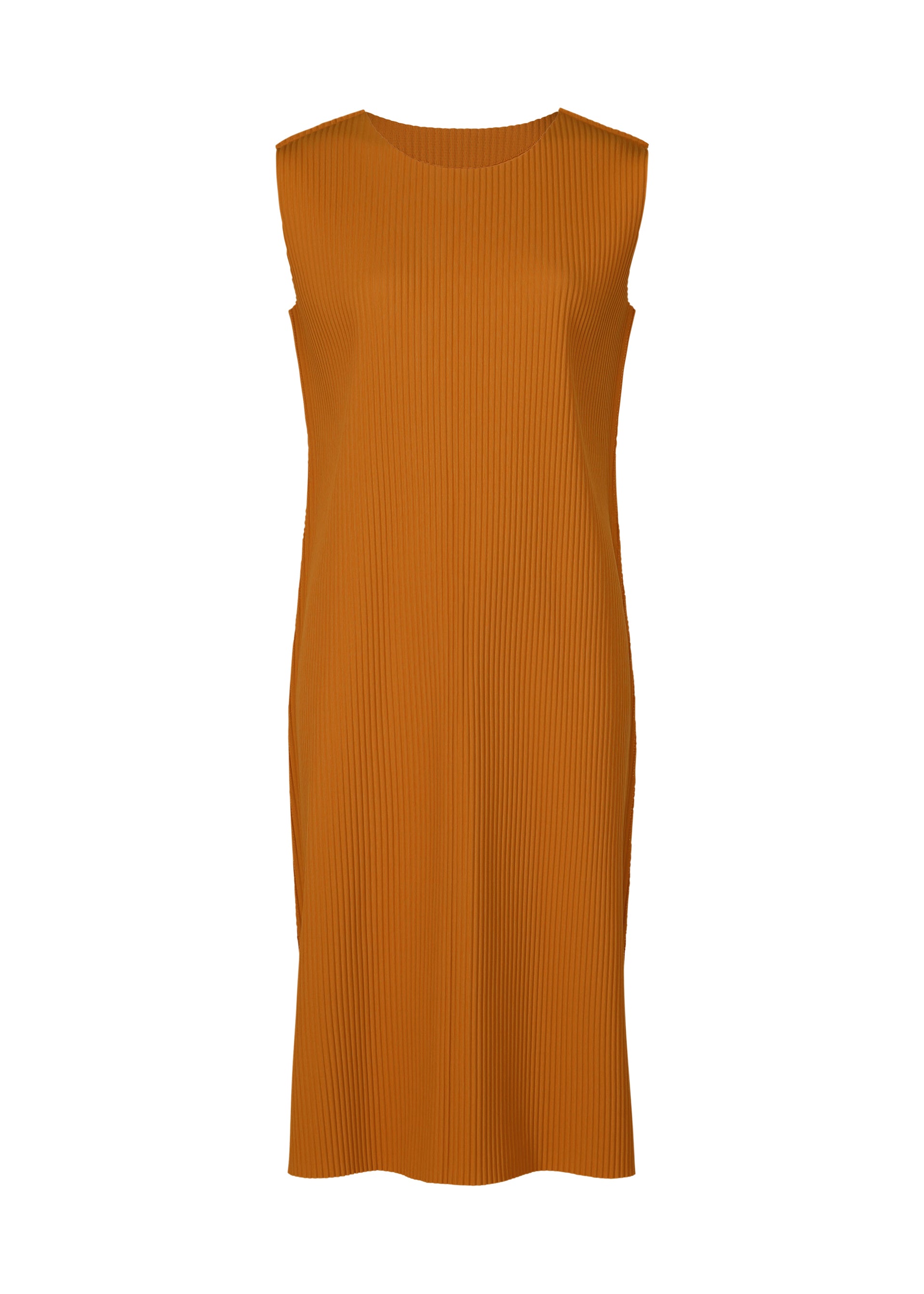 FINE KNIT PLEATS COLOR 2、ウィメンズ_ワンピース、オレンジ
