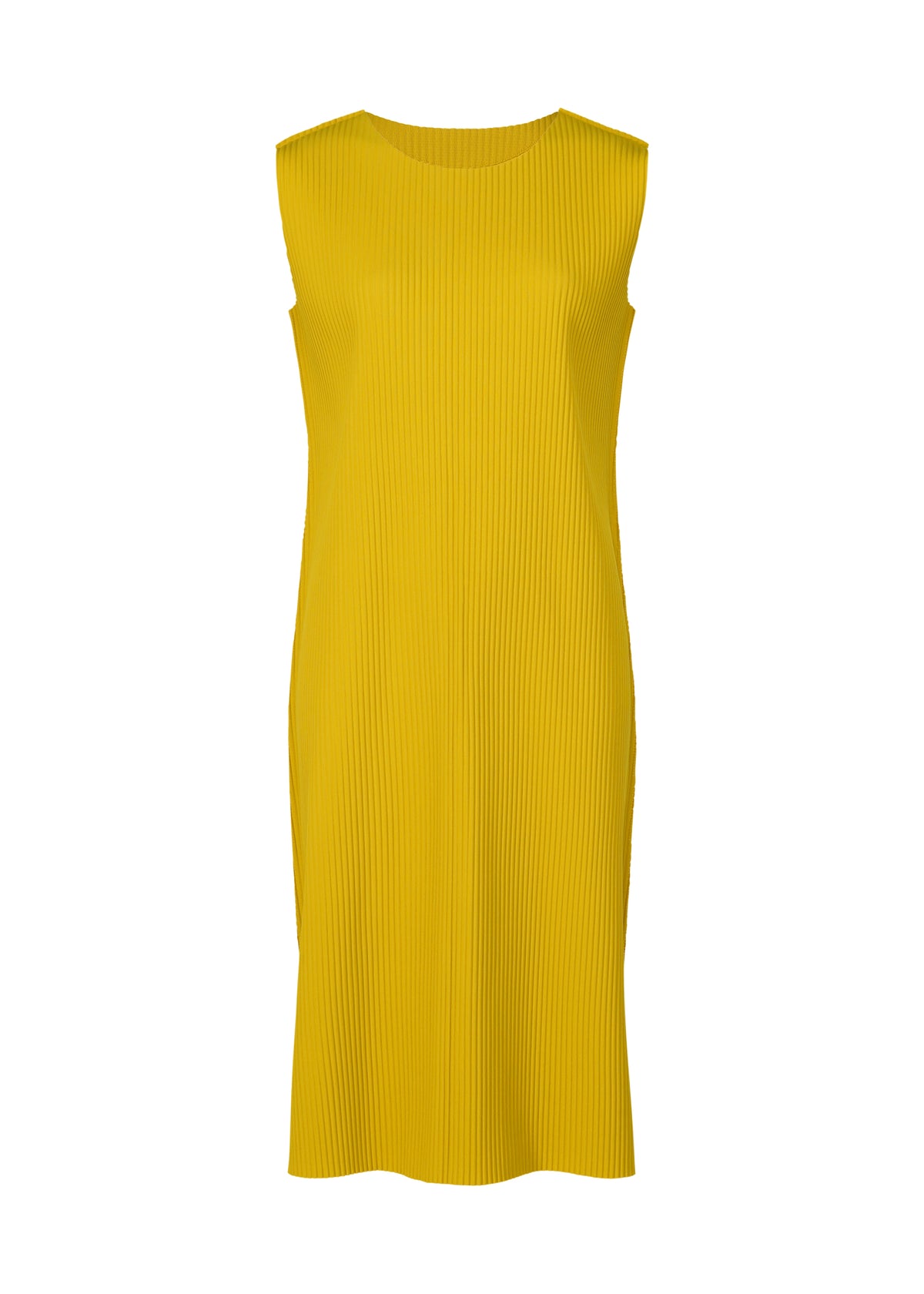 FINE KNIT PLEATS COLOR 2、ウィメンズ_ワンピース、イエロー