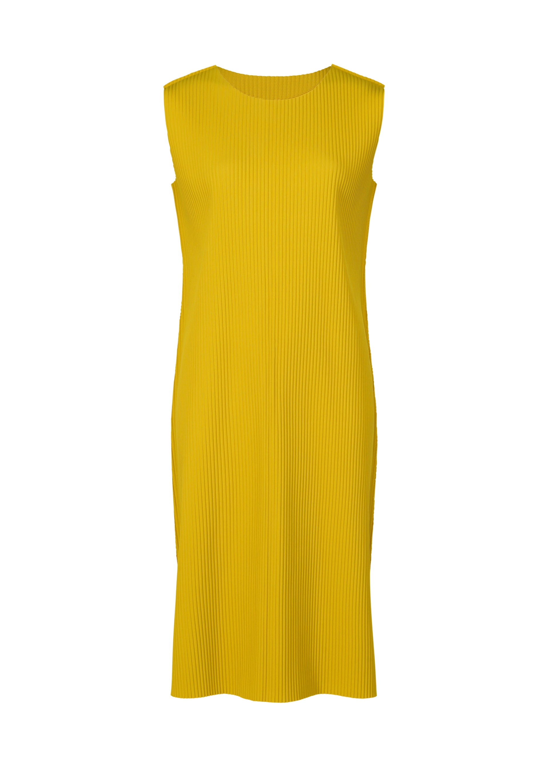 FINE KNIT PLEATS COLOR 2、ウィメンズ_ワンピース、イエロー
