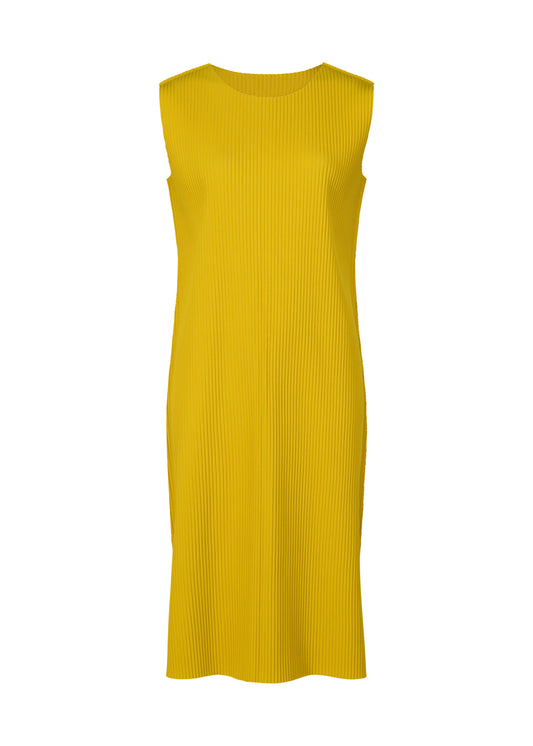 FINE KNIT PLEATS COLOR 2、ウィメンズ_ワンピース、イエロー