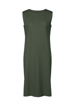 FINE KNIT PLEATS COLOR 2、ウィメンズ_ワンピース、カーキ