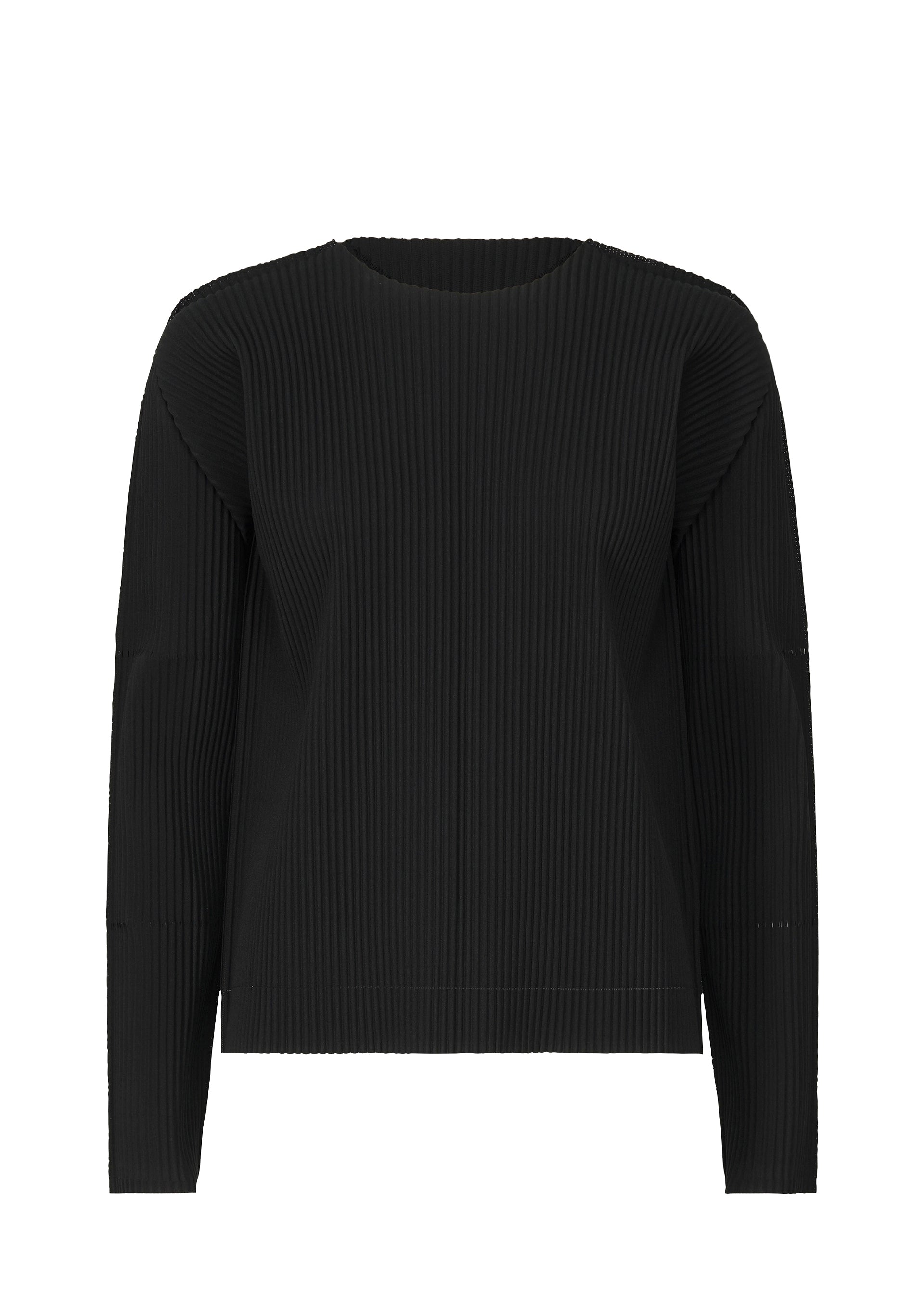 FINE KNIT PLEATS BLACK、ウィメンズ_トップス_トップ、ブラック