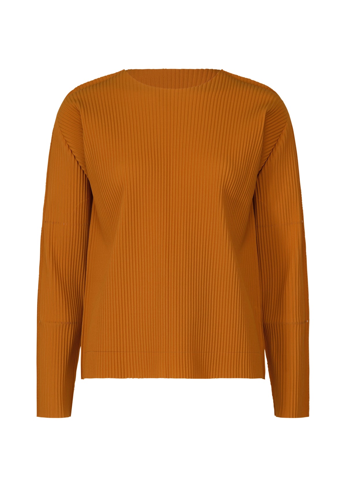 FINE KNIT PLEATS COLOR 2、ウィメンズ_トップス_トップ、オレンジ